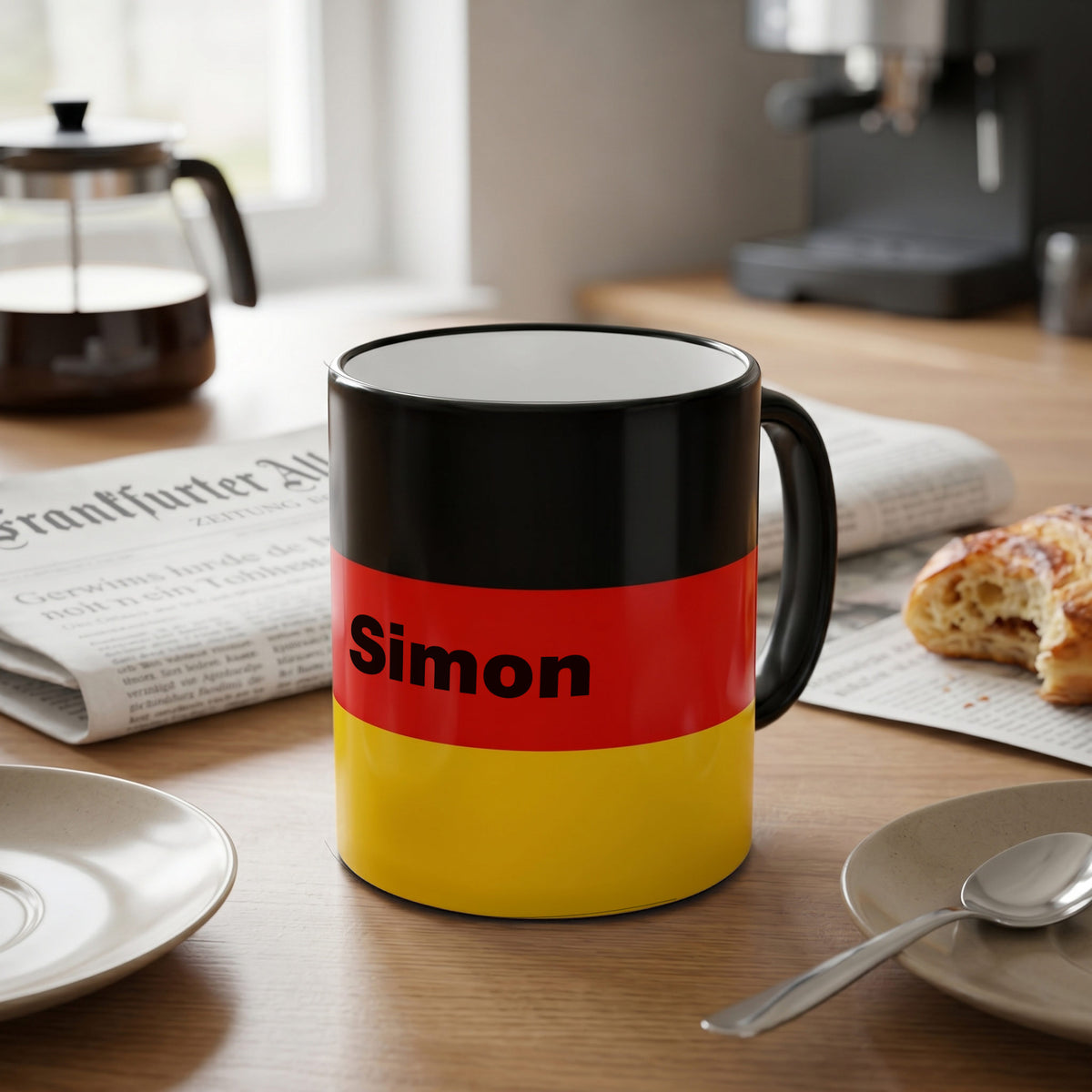 Tasse mit Deutschlandflagge und Wunschnamen