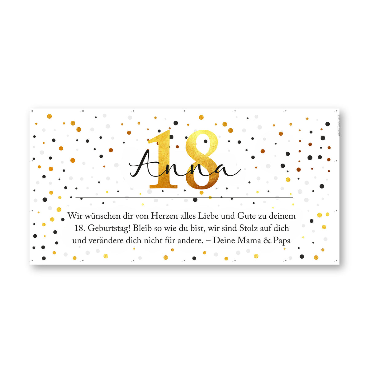 Großer Bauzaun Banner zum Geburtstag mit Name, Alter & Wunschtext personalisiert | Konfetti Design