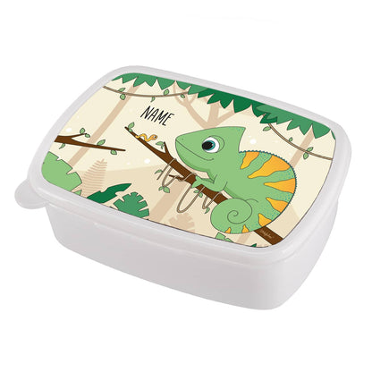 Chamäleon Lunchbox für Kinder mit Name