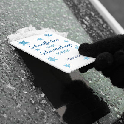 Bedruckter Eiskratzer mit Schneeflocken