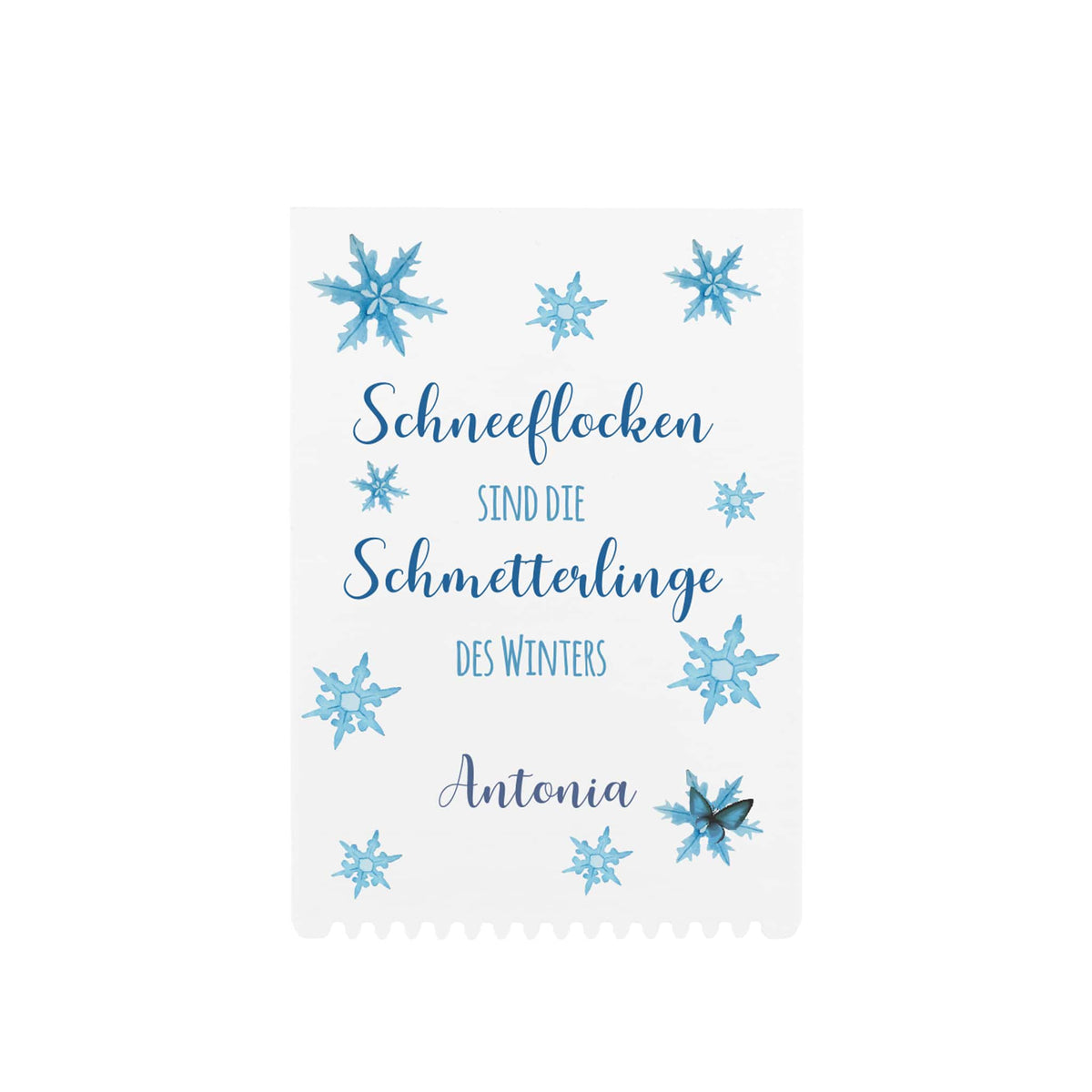 Schneeflocken sind die Schmetterlinge des Winters
