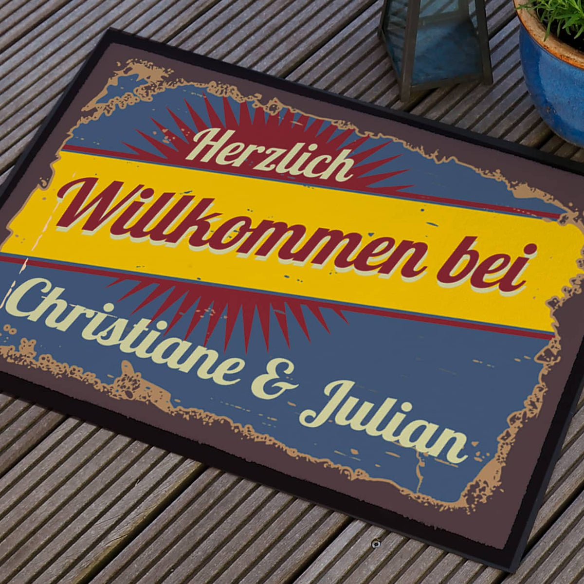Fußmatte im Retro Look