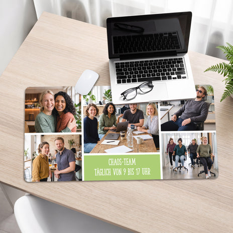 Mousepad XXL personalisiert mit Fotos & Wunschtext | Schreibtischunterlage & Gaming-Mauspad