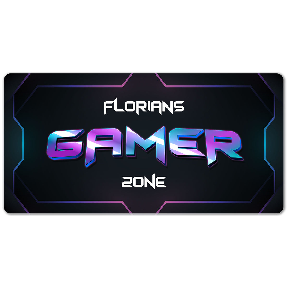 Freigestelltes Produktfoto des Mousepads auf weißem Hintergrund – Druck vollständig sichtbar