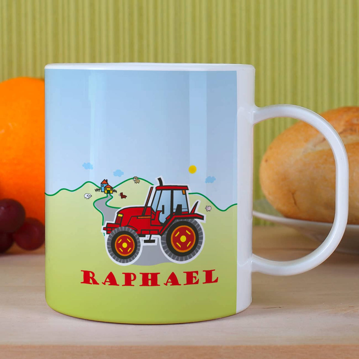Kindertasse mit Traktor & Name