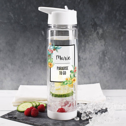 Bedruckte Trinkflasche mit Fruchteinsatz