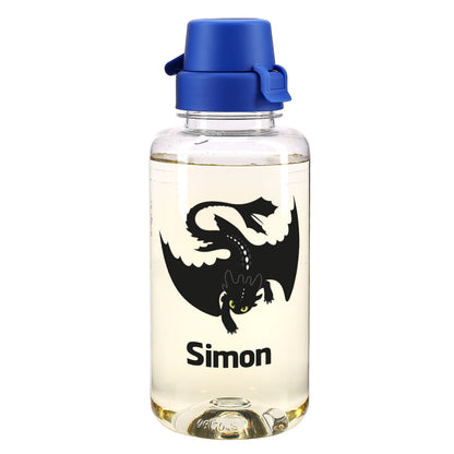 Drachen - Trinkflasche mit Name personalisiert 700ml | Geschenk für Jungen zur Einschulung