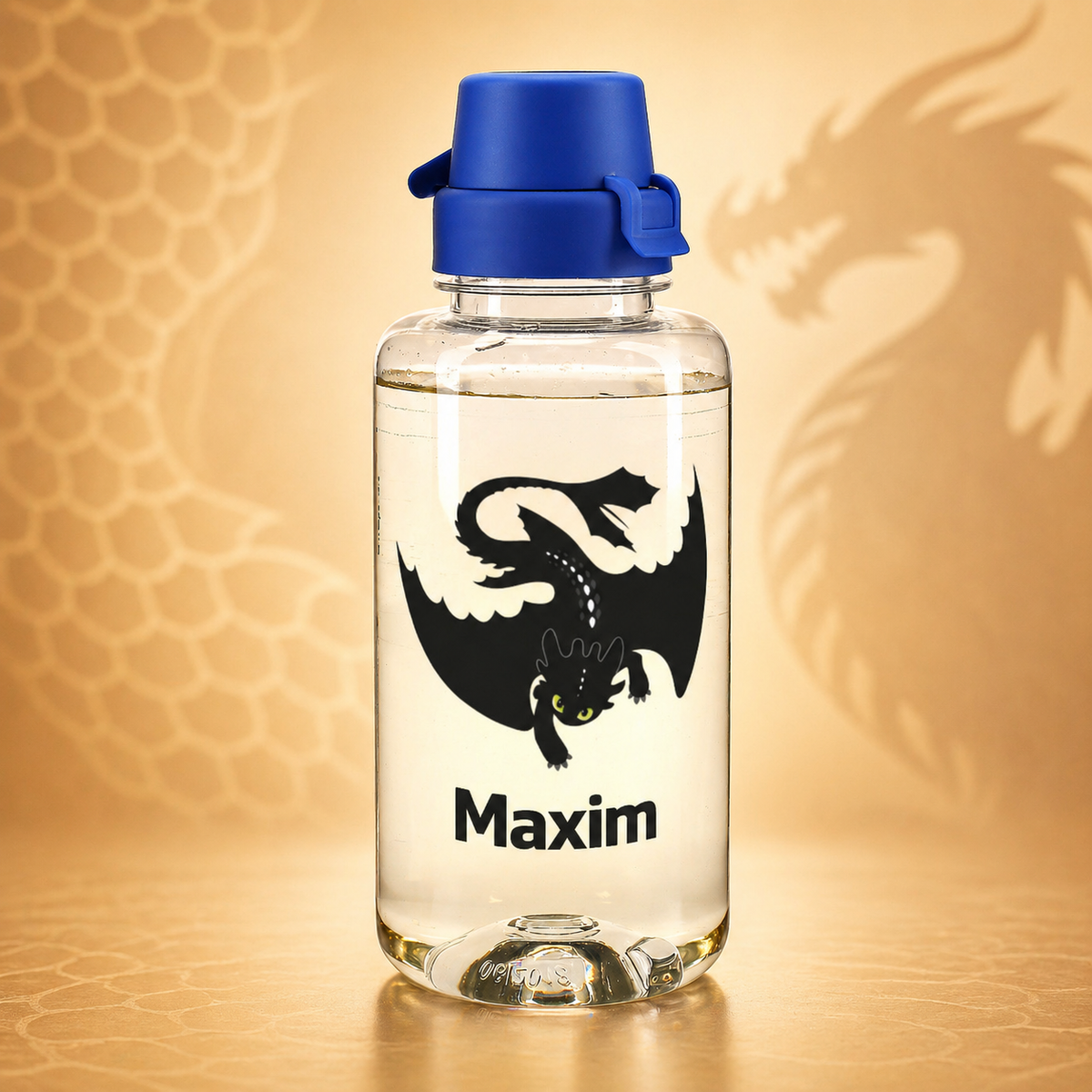 Drachen - Trinkflasche mit Name personalisiert 700ml | Geschenk für Jungen zur Einschulung