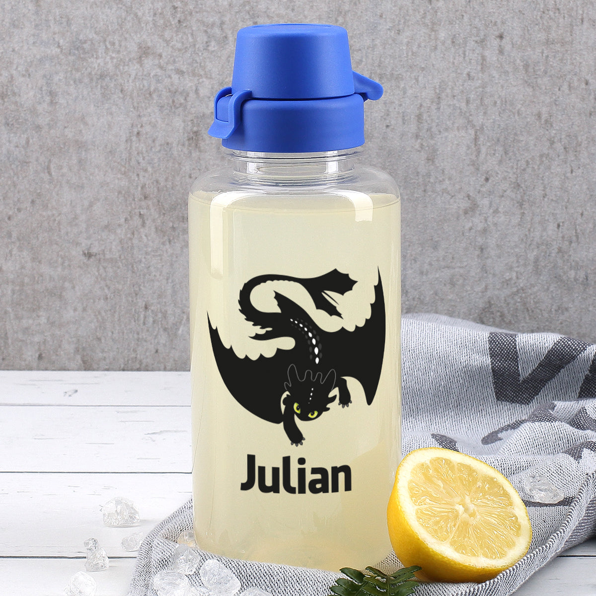 Drachen - Trinkflasche mit Name personalisiert 700ml | Geschenk für Jungen zur Einschulung