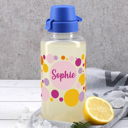Gepunktete Trinkflasche mit Name für Mädchen 700ml