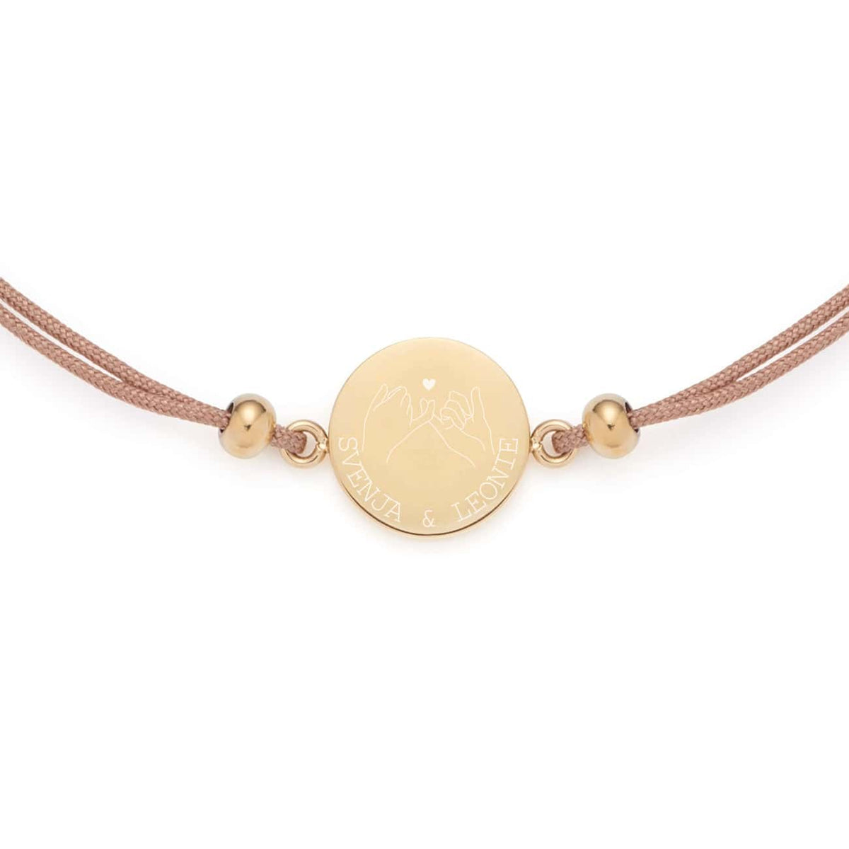 Leonardo Freundschafts-Armband mit Pinky Promise Motiv und Wunschtext