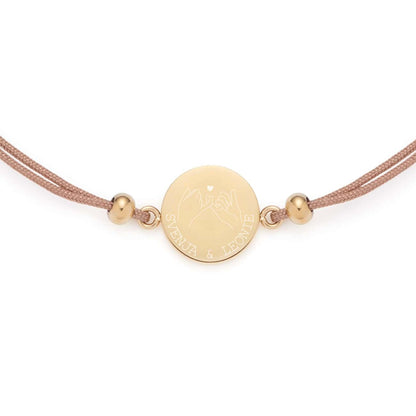 Leonardo Freundschafts-Armband mit Pinky Promise Motiv und Wunschtext
