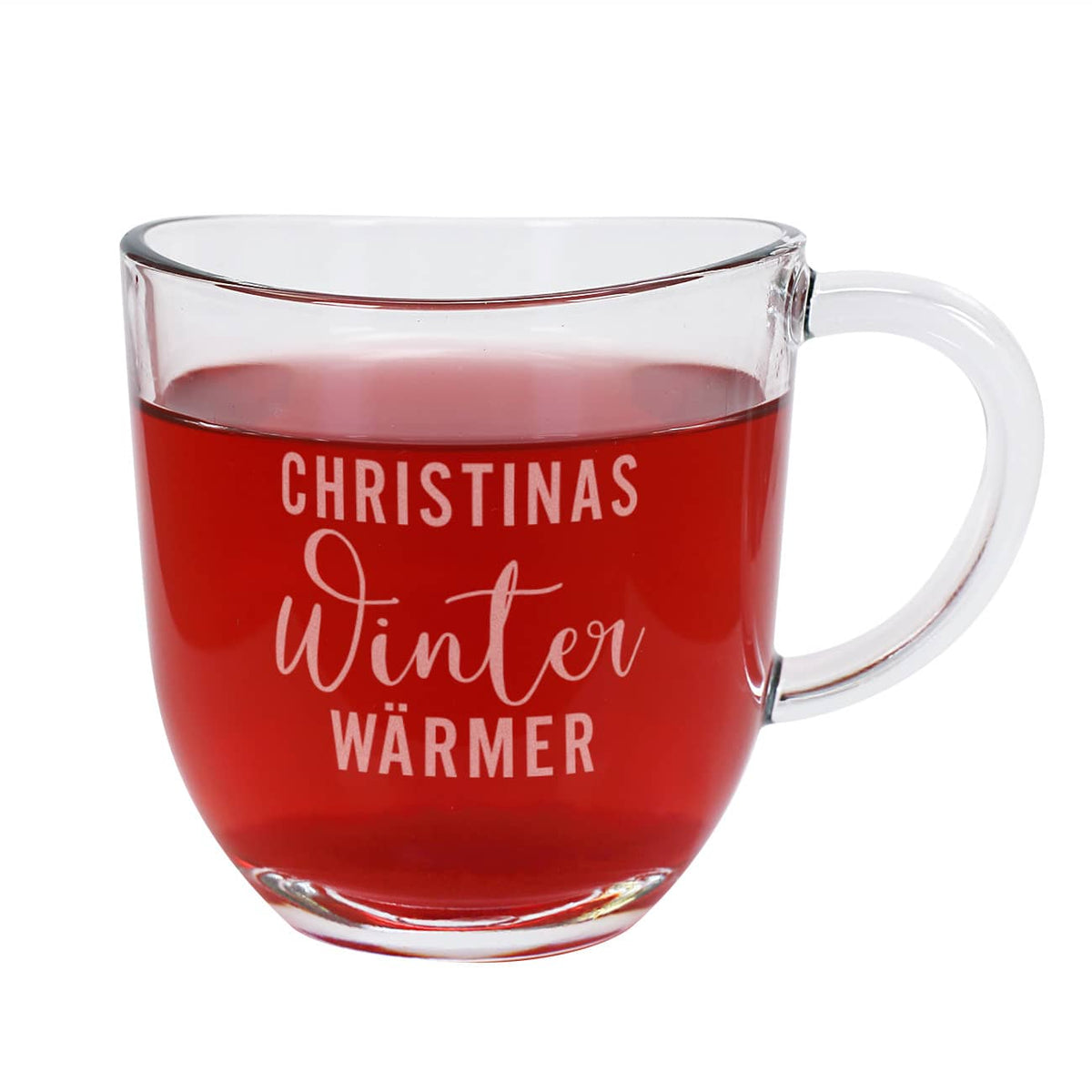 Teeglas - Winter Wärmer - mit Name graviert