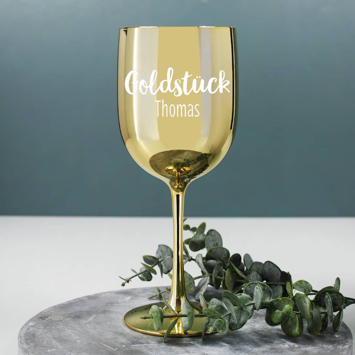 Goldstück Schriftzug mit Name nach Wunsch personalisiert