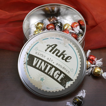 Geschenkdose mit Name - Nicht alt, sondern vintage.