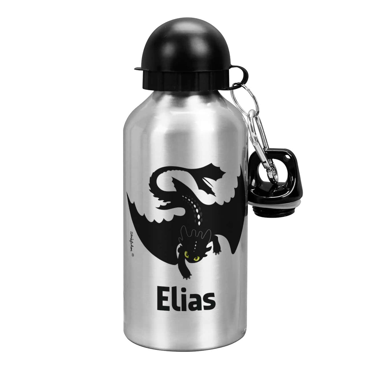 Trinkflasche mit Drache und Wunschname