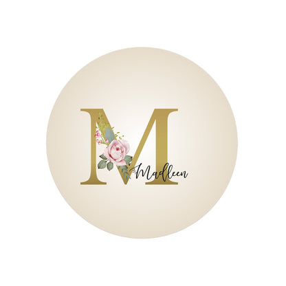 Freigestellter Sticker mit Monogramm