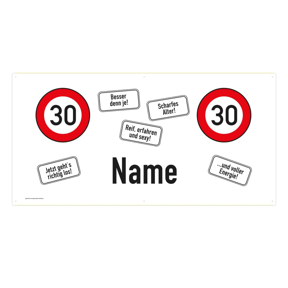Geburtstagsbanner zum 30. Top Deko Idee