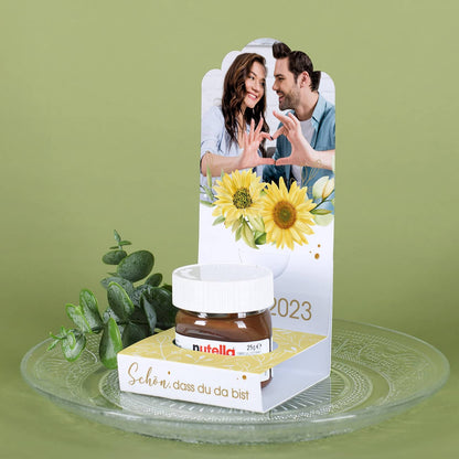 Foto-Aufsteller mit Datum für kleine persönliche Gastgeschenke zur Hochzeit