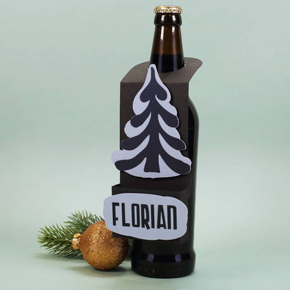 Füllbarer Flaschenanhänger zu Weihnachten