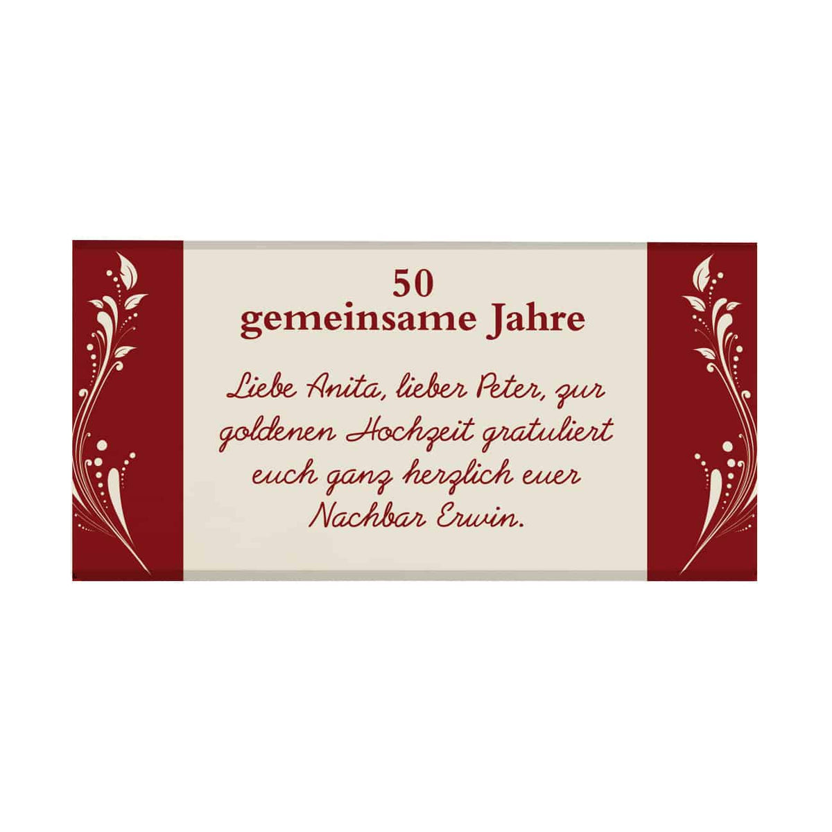 Schokolade zur Goldhochzeit 