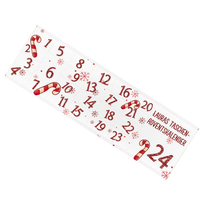 Raffinierter Adventskalender als Schokoladentafel mit Text personalisiert