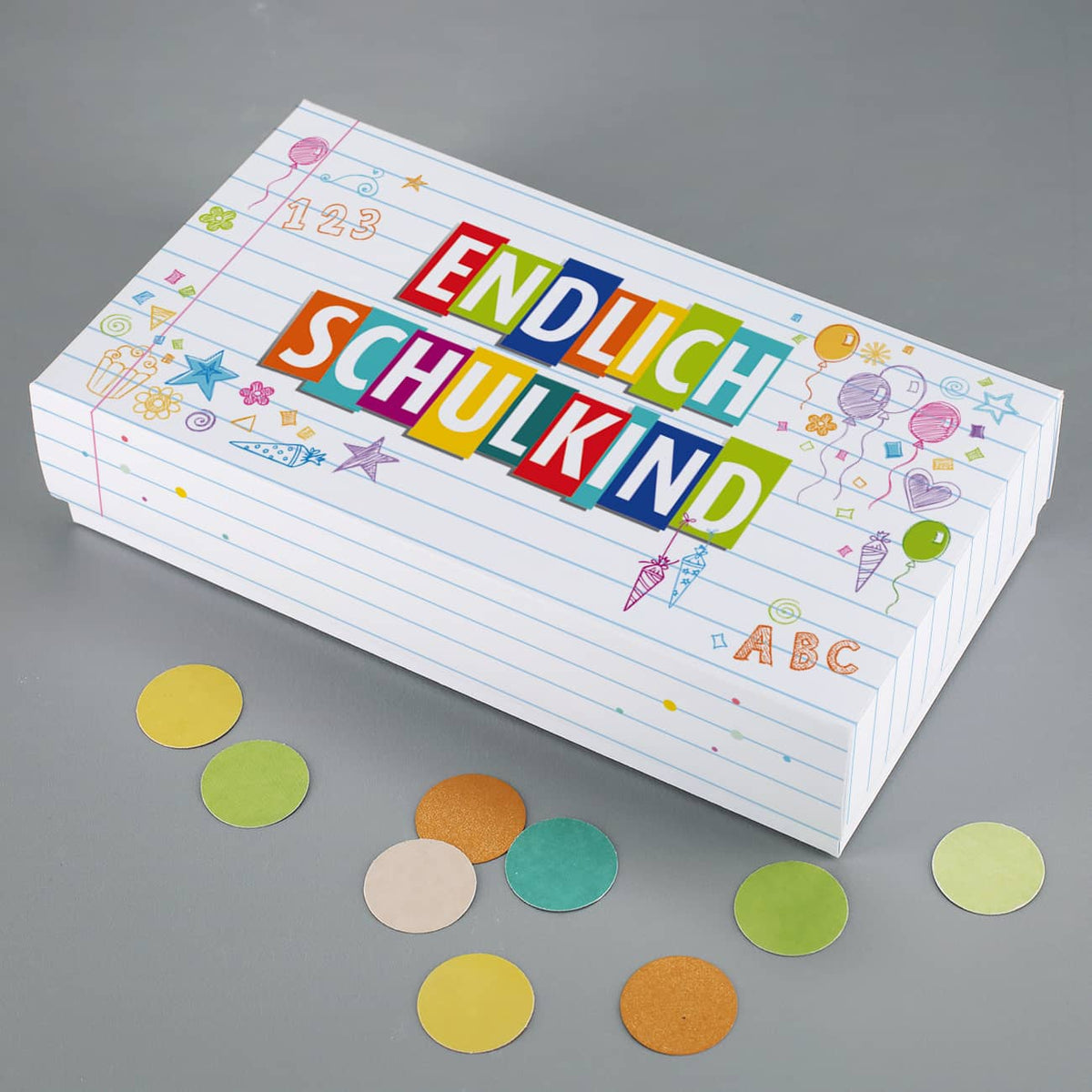 Endlich Schulkind - Verpackung für Geldgeschenk zur Einschulung 