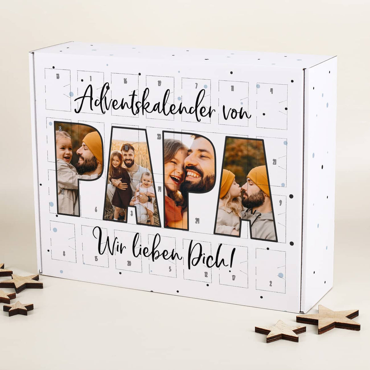 Zwei Zeilen Text & 4 Fotos nach Wunsch