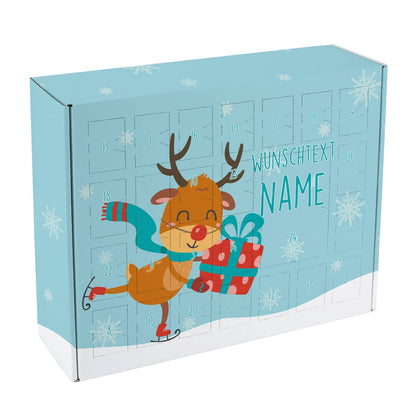 Adventskalender zum selber Füllen mit niedlichem Rentier
