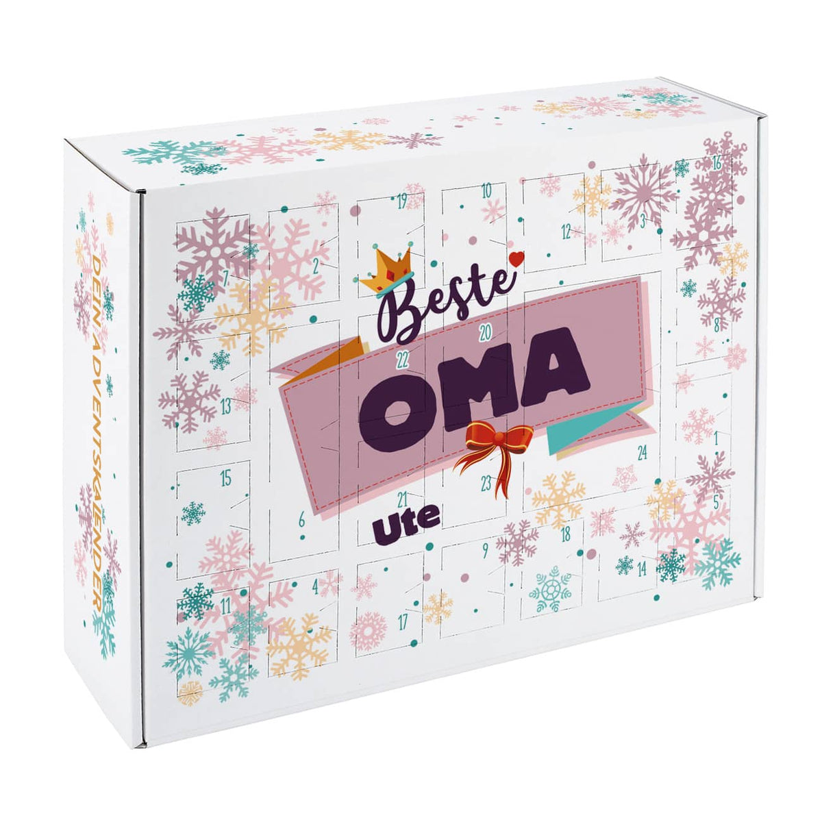 Beste Oma - Adventskalender mit persönlichem Aufdruck