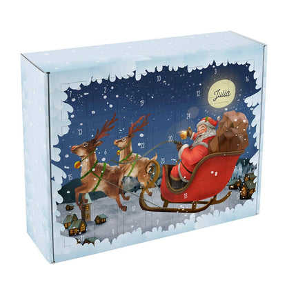 Bedruckt mit klassischem Weihnachtsmotiv und Name nach Wunsch