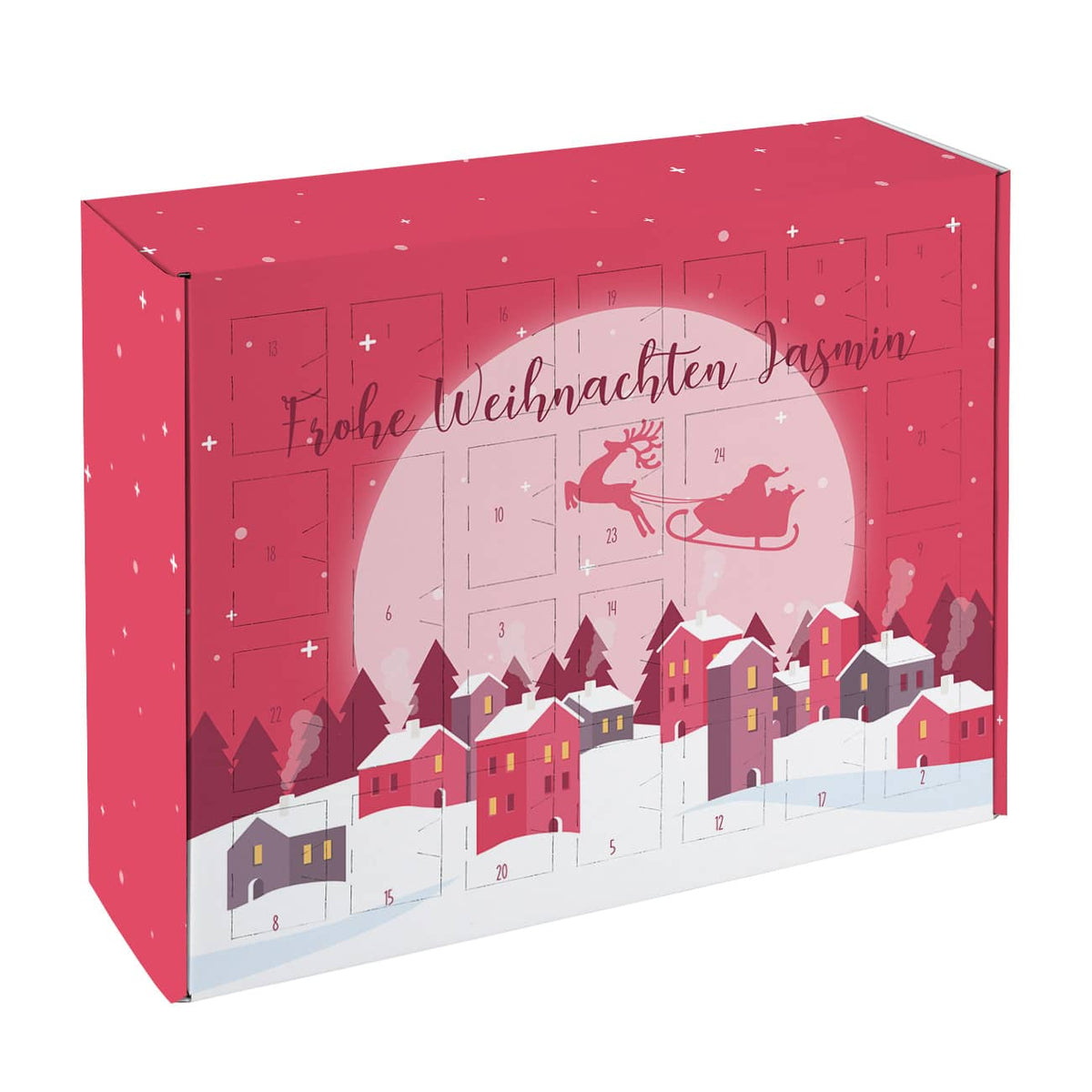 Mit Text personalisierter DIY Adventskalender