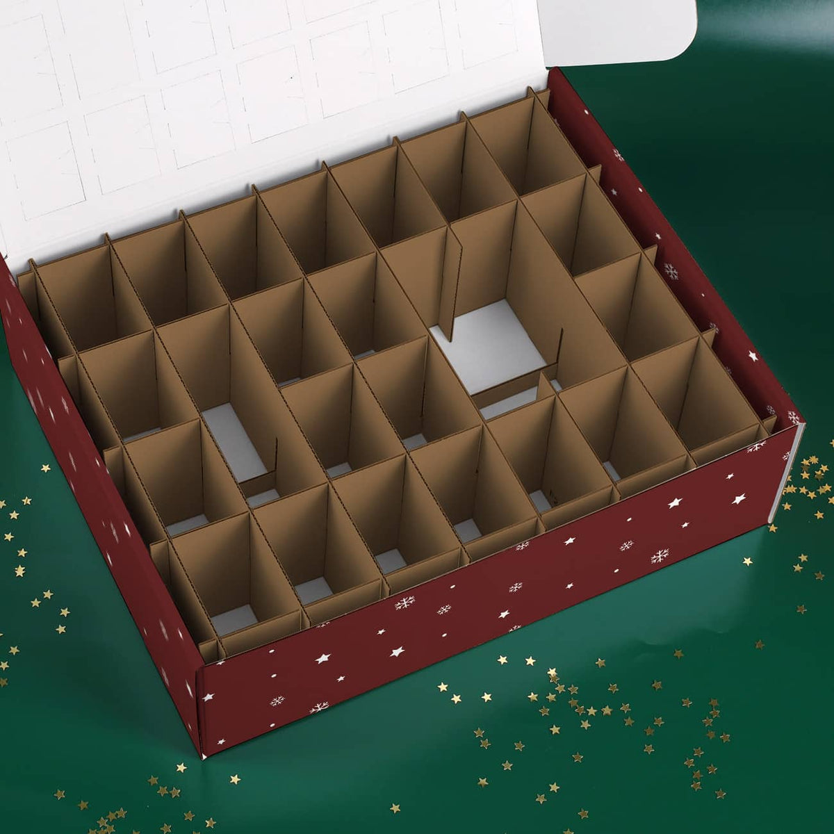 Adventskalender mit lustigem Spruch zum selbst Befüllen