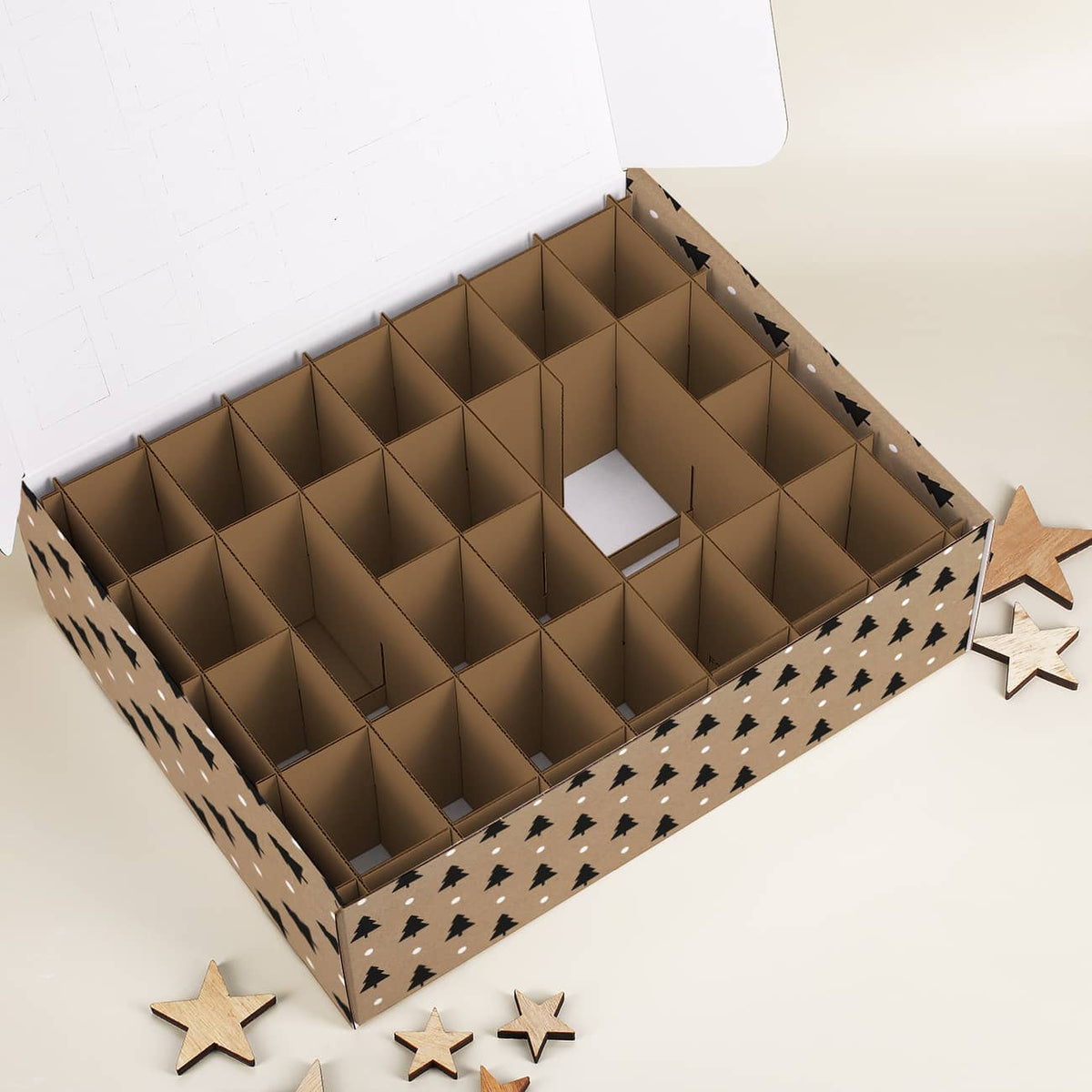 Adventskalender zum Befüllen mit Hirschgeweih und Ihrem Wunschnamen