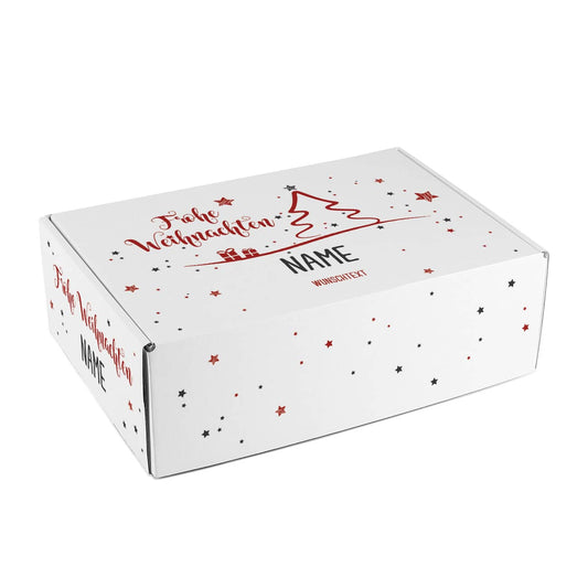 Geschenkverpackung zu Weihnachten - mit Name und Wunschtext 