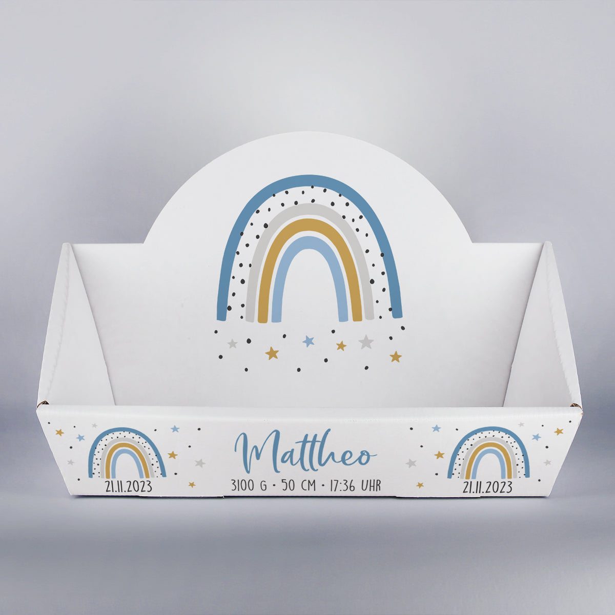 Geschenkkorb Regenbogen zur Geburt