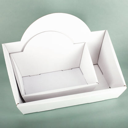 Leerer Geschenkkorb aus Karton in zwei Größen zur Auswahl
