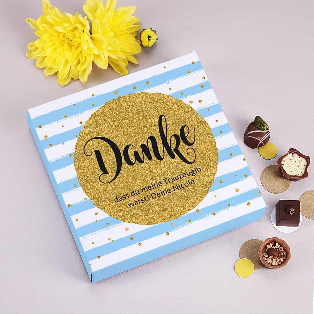 Lindt Pralinen mit personalisierter Verpackung