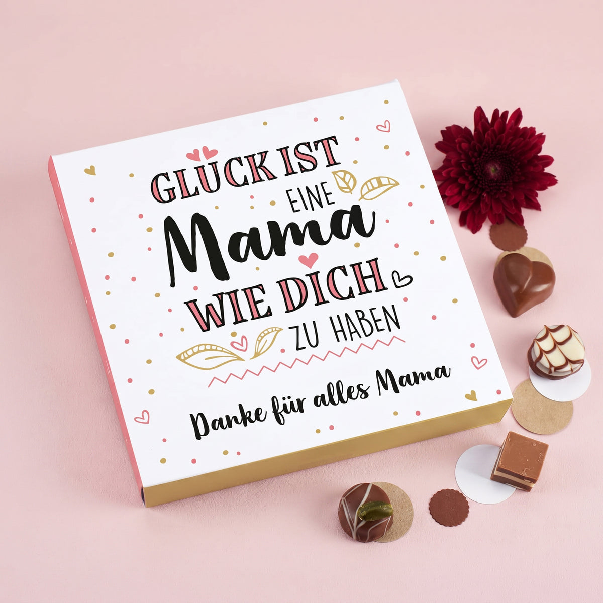 Personalisierte Pralinenschachtel zum Muttertag mit Lindt-Pralinen