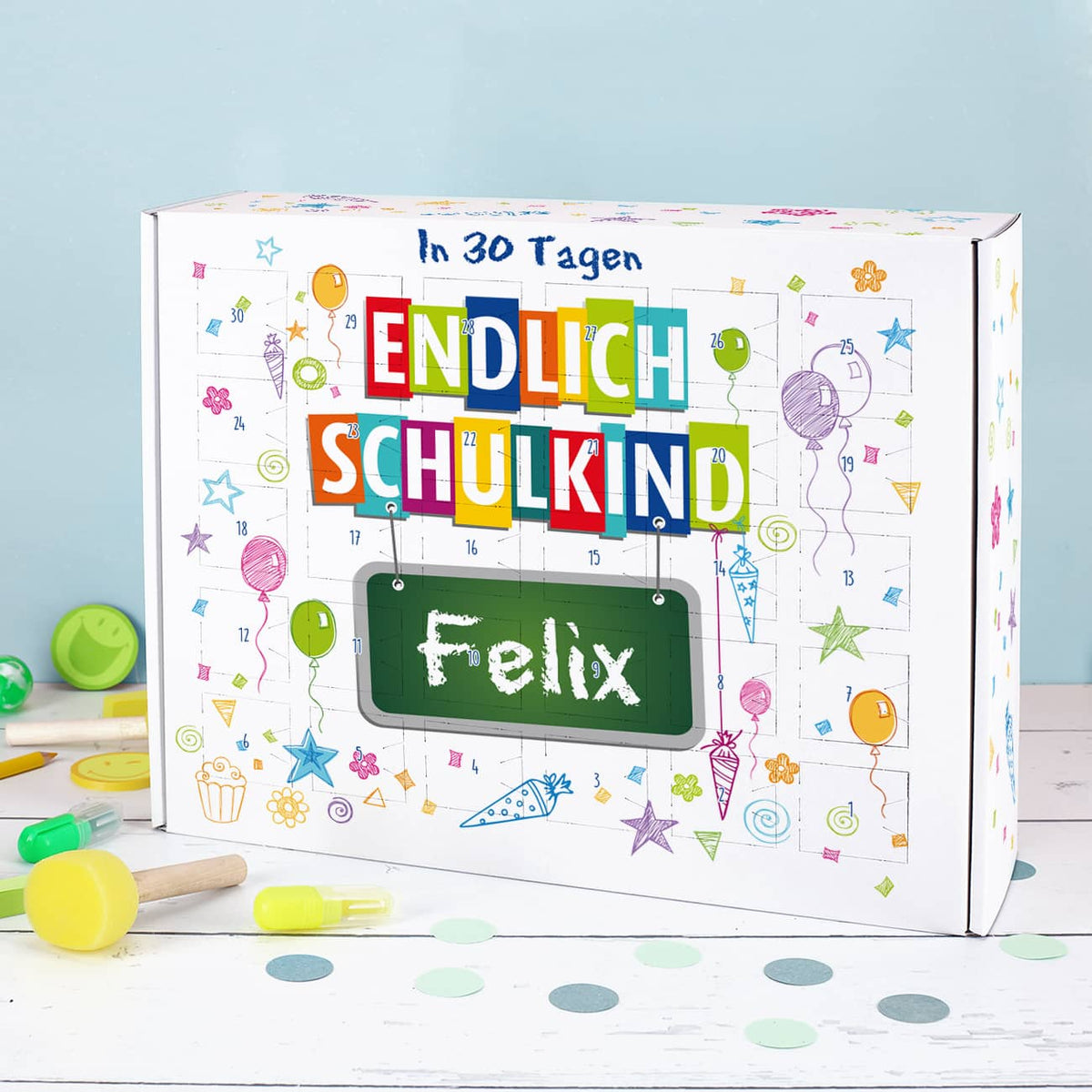 Endlich Schulkind - Countdown Kalender zum Schulstart