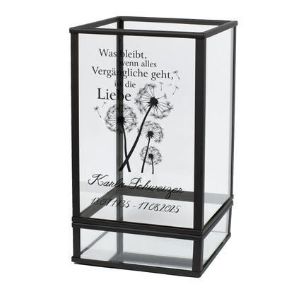 Trauer Windlicht mit Pusteblumenmotiv | Personalisierte Laterne mit Name & Datum Ritzenhoff & Breker