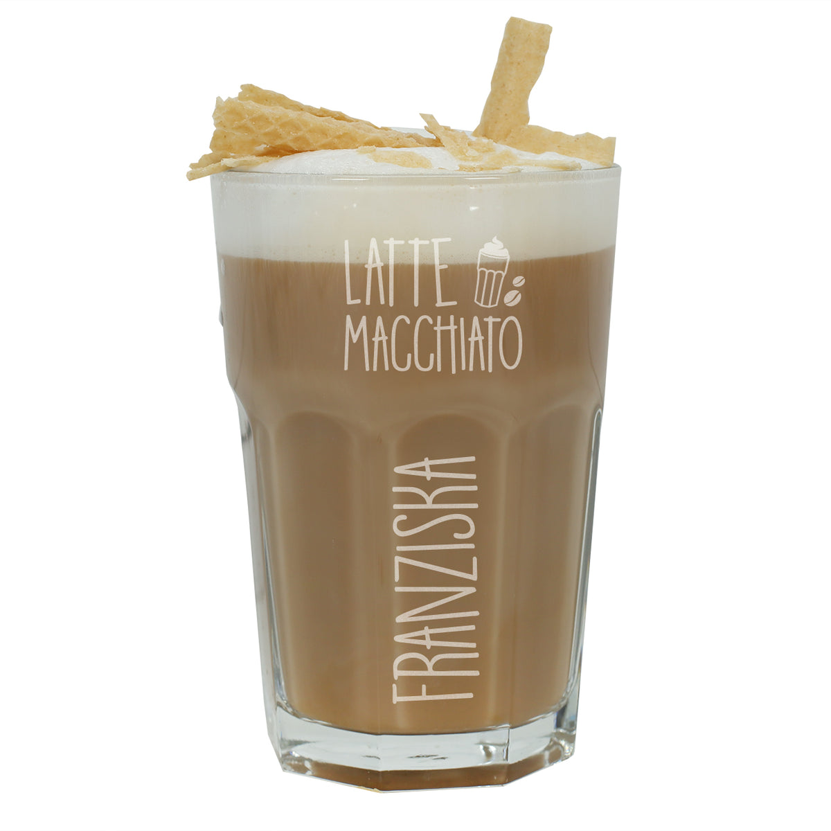 Latte Macchiato Glas mit Namensgravur