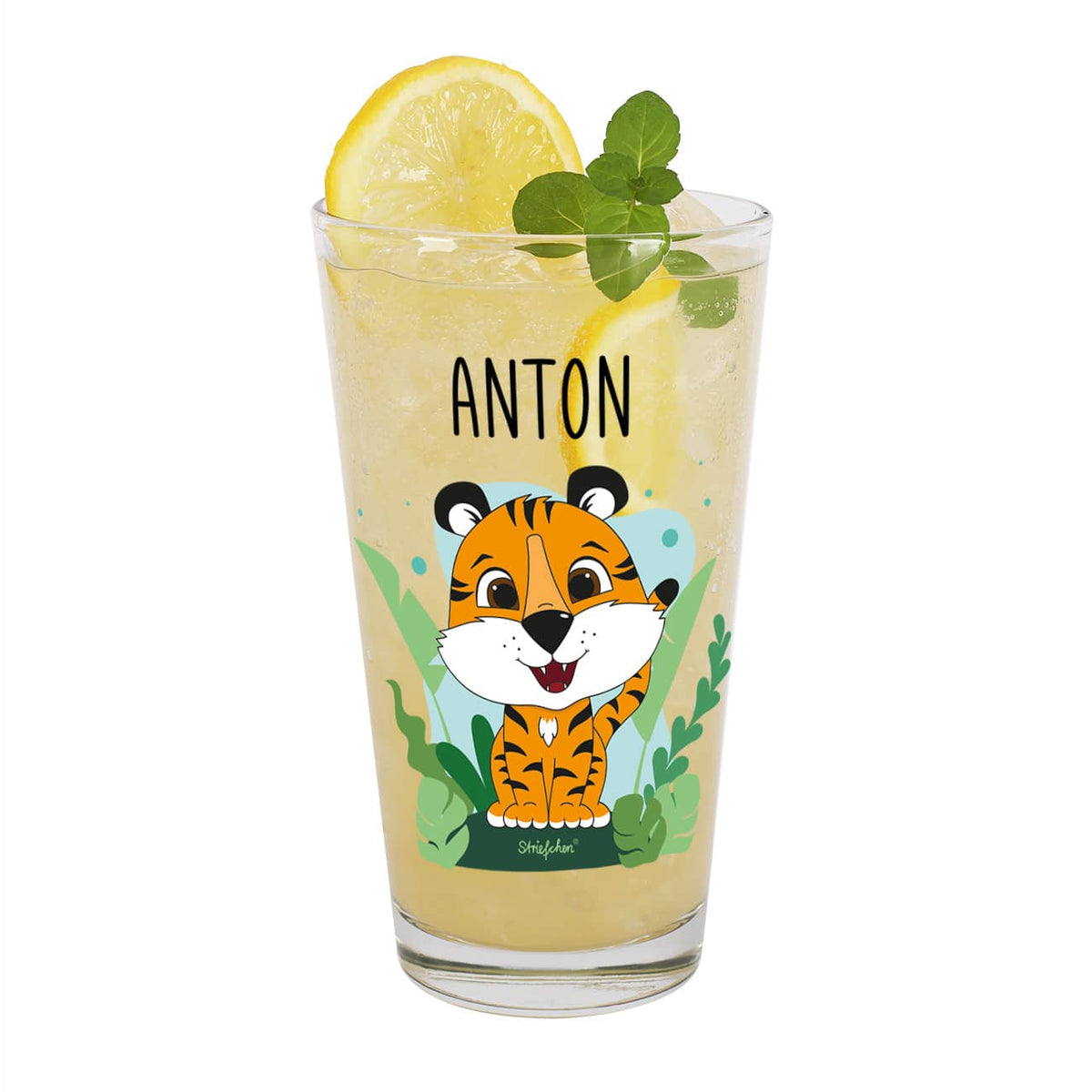 Wasserglas mit Name personalisiert