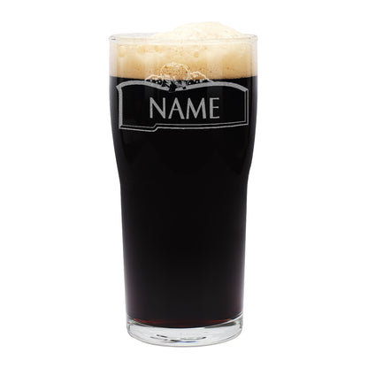 Bierglas mit Name graviert