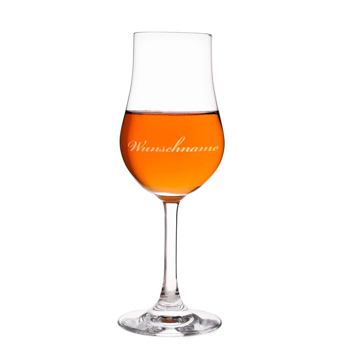 Graviertes Whiskyglas mit Wunschname in feiner Schreibschrift
