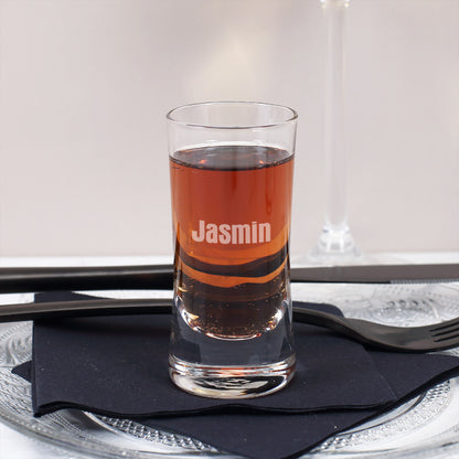 Schlichtes Schnapsglas mit Ihrem Namen