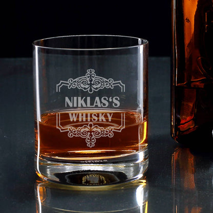 Whiskeyglas mit Gravur Ihres Wunschnamens