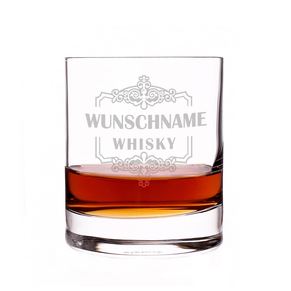 Whiskeyglas mit Gravur Ihres Wunschnamens
