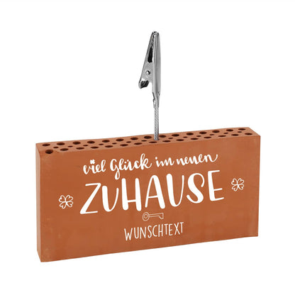 Ziegelstein als Geldgeschenk zum neuen Zuhause