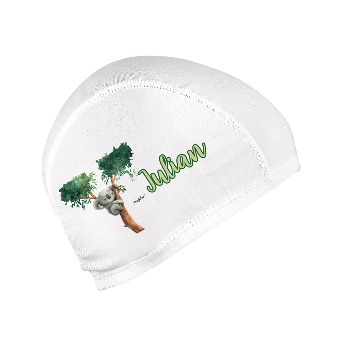 Kinderbadekappe mit Koala-Motiv und Name bedruckt
